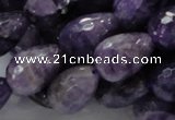 CNA48 15.5 inches 13*18mm faceted teadrop grade AB natural amethyst beads