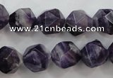 CNA506 15 inches 16mm faceted nuggets amethyst gemstone beads