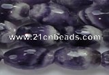 CNA53 15.5 inches 12*22mm faceted rice grade AB natural amethyst beads