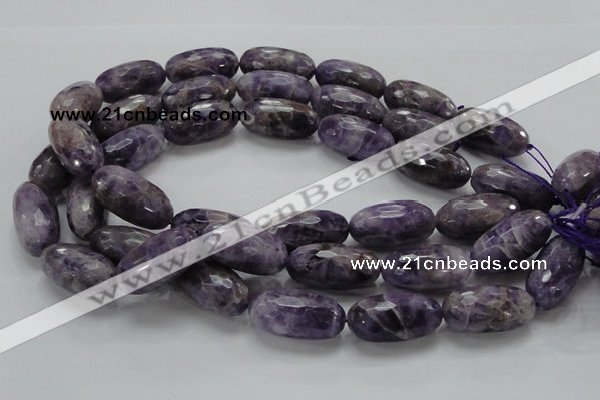 CNA55 15.5 inches 15*30mm faceted rice grade AB natural amethyst beads