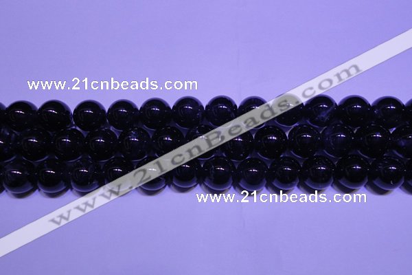 CNA562 15.5 inches 8mm round AA grade natural dark amethyst beads