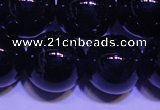 CNA565 15.5 inches 14mm round AA grade natural dark amethyst beads