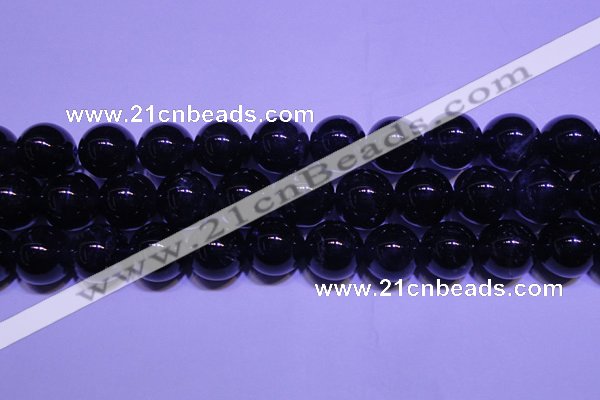 CNA565 15.5 inches 14mm round AA grade natural dark amethyst beads