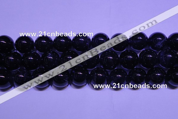 CNA567 15.5 inches 18mm round AA grade natural dark amethyst beads