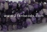 CNA61 15.5 inches 6*8mm faceted rondelle grade AB+ natural amethyst beads