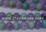 CNA652 15 inches 8mm round lavender amethyst & amazonite beads