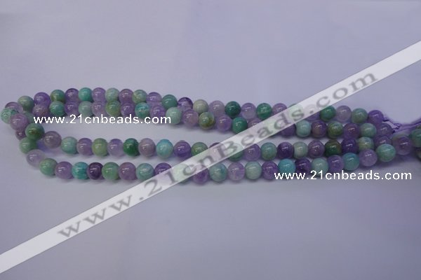 CNA652 15 inches 8mm round lavender amethyst & amazonite beads