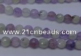 CNA661 15 inches 6mm faceted round lavender amethyst & prehnite beads