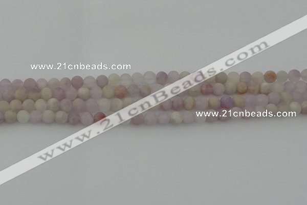 CNA671 15.5 inches 6mm round matte lavender amethyst beads