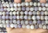 CNA677 15.5 inches 8mm round matte lavender amethyst beads