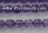 CNA68 15.5 inches 6mm faceted round natural amethyst beads