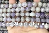 CNA688 15.5 inches 10mm faceted round lavender amethyst beads