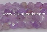 CNA691 15.5 inches 6mm faceted nuggets lavender amethyst beads