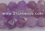 CNA693 15.5 inches 10mm faceted nuggets lavender amethyst beads