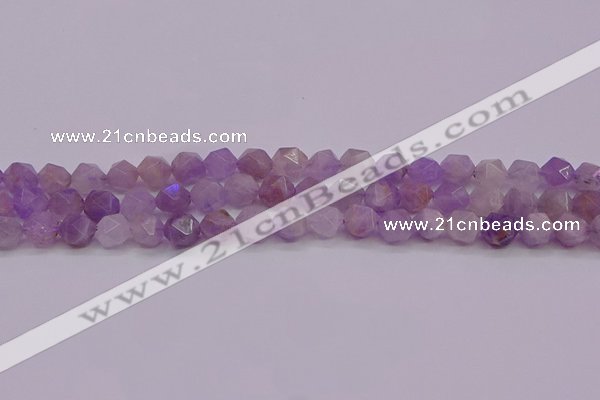 CNA693 15.5 inches 10mm faceted nuggets lavender amethyst beads