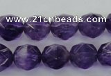 CNA70 15.5 inches 10mm faceted round natural amethyst beads