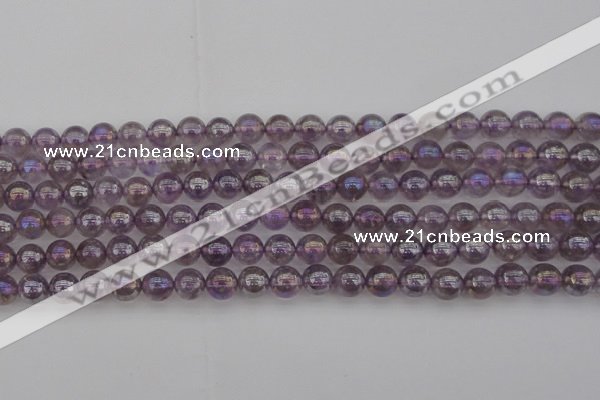 CNA702 15.5 inches 8mm round AB-color amethyst gemstone beads