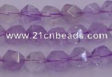 CNA730 15.5 inches 6mm faceted nuggets light lavender amethyst beads