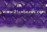 CNA751 15.5 inches 6mm faceted round natural amethyst beads