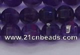 CNA752 15.5 inches 8mm faceted round natural amethyst beads