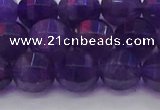 CNA753 15.5 inches 10mm faceted round natural amethyst beads