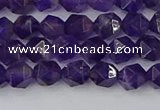 CNA757 15.5 inches 6mm faceted nuggets amethyst beads wholesale