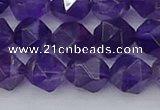 CNA759 15.5 inches 10mm faceted nuggets amethyst beads wholesale