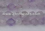 CNA761 15.5 inches 6mm faceted nuggets light lavender amethyst beads