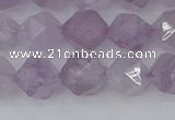 CNA763 15.5 inches 10mm faceted nuggets light lavender amethyst beads