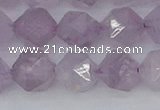 CNA764 15.5 inches 12mm faceted nuggets light lavender amethyst beads