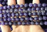 CNA767 15.5 inches 8mm faceted nuggets matte amethyst beads