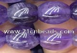 CNA771 15.5 inches 8*11mm rice amethyst gemstone beads