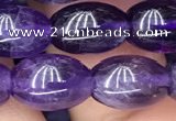 CNA772 15.5 inches 8*11mm rice amethyst gemstone beads