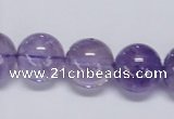 CNA805 15.5 inches 14mm round natural light amethyst beads