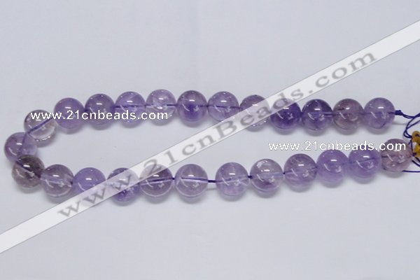 CNA806 15.5 inches 16mm round natural light amethyst beads