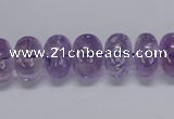 CNA810 15.5 inches 8*12mm rondelle natural light amethyst beads