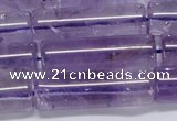 CNA816 15.5 inches 10*30mm tube natural light amethyst beads