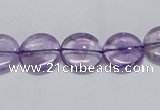 CNA820 15.5 inches 10mm flat round natural light amethyst beads