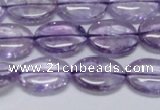 CNA830 15.5 inches 10*14mm oval natural light amethyst beads