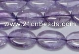 CNA831 15.5 inches 12*16mm oval natural light amethyst beads