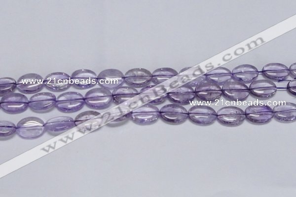 CNA831 15.5 inches 12*16mm oval natural light amethyst beads