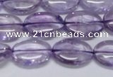 CNA832 15.5 inches 13*18mm oval natural light amethyst beads