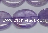 CNA836 15.5 inches 25*30mm oval natural light amethyst beads