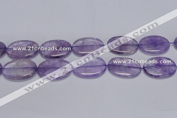CNA838 15.5 inches 30*40mm oval natural light amethyst beads