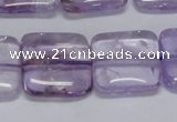 CNA844 15.5 inches 18mm square natural light amethyst beads