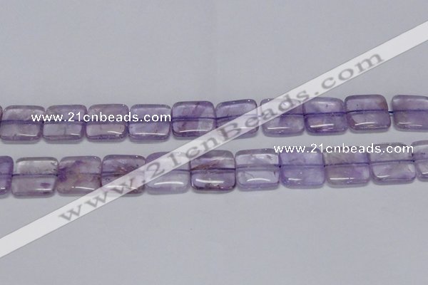 CNA844 15.5 inches 18mm square natural light amethyst beads
