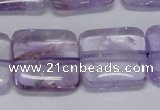 CNA845 15.5 inches 20mm square natural light amethyst beads