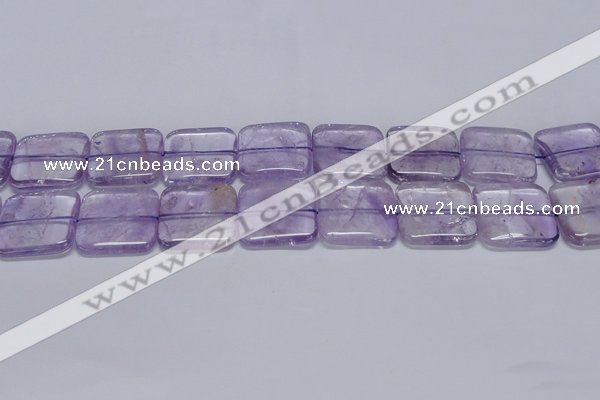 CNA846 15.5 inches 25mm square natural light amethyst beads