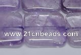 CNA847 15.5 inches 30mm square natural light amethyst beads