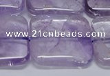 CNA848 15.5 inches 35mm square natural light amethyst beads